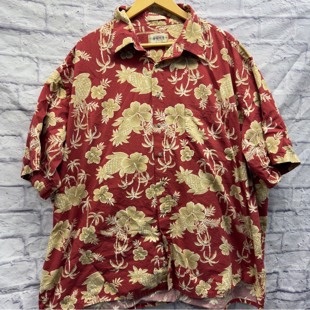 Campia Hawaiian Print Shirt 3XLT